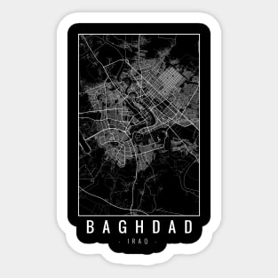 Baghdad Iraq Minimalist Map Sticker